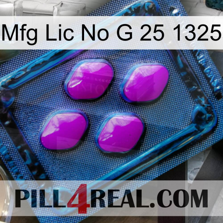 Mfg Lic No G 25 1325 04